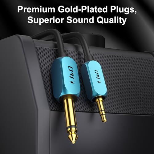 Cable J&D 1/4 inch TS a 3.5mm TRS de 3 pies miniatura 6