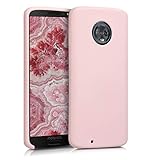 kwmobile TPU Silicone Case Compatible with Motorola Moto G6 - Case Slim Phone Cover with Soft Finish - Dusty Pink