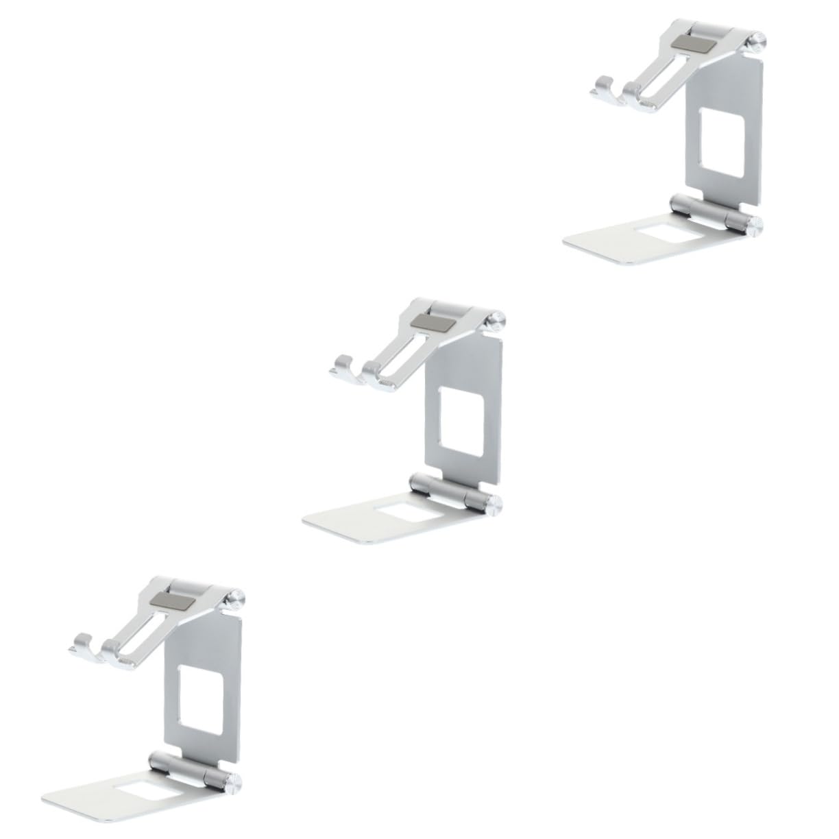 Hemobllo 3pezzi Supporto Regolabile Per Smartphone e Tablet Base Pesante Multi-angolo Per Scrivania e Videochiamate
