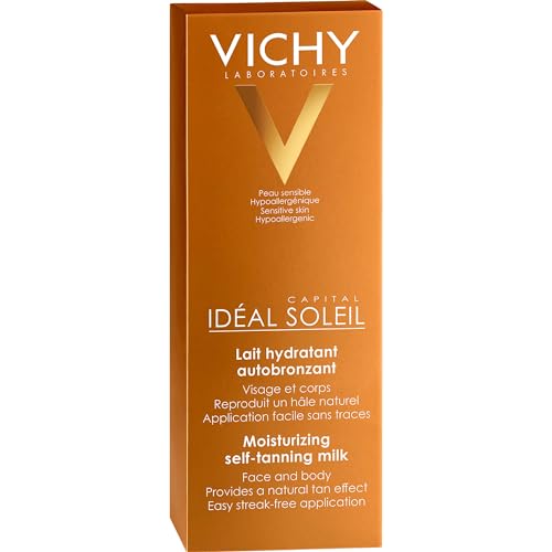 Vichy Ideal Soleil Selbstbräuner-Milch für Gesicht und Körper, Selbstbräuner mit Sheabutter, Für bis zu 8 Stunden Feuchtigkeit und eine einheitliche Bräune, 100 ml 4
