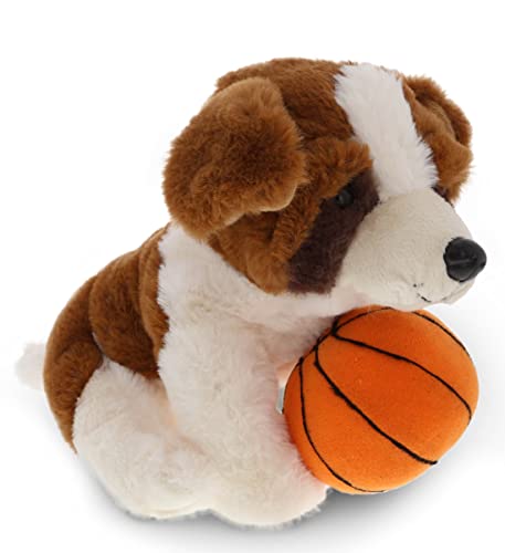 Dollibu St. Bernard Dog Stuffed Animal With Basketball Plush - Soft Huggable Dog, Adorable Playtime Plush Toy, Cute Pet Life Gift For Kids And Adults - 8 Inch #TOP21