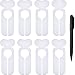 WILLBOND 20 Pack Blank Clothing Rack Size Dividers Rectangular Closet Dividers Heart-shaped for Home Closet Cloth Store
