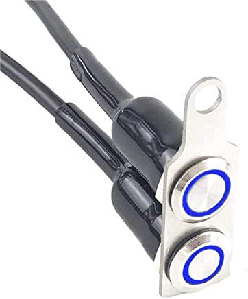RAYANA Universal Stainless Steel LED Motorcycle Switch ON-OFF Handlebar Adjustable Mount Waterproof Switches Button DC12V Fog Light (Color : C-bule)