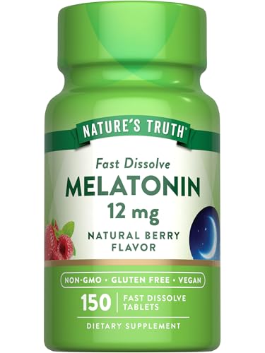 Natures Truth Melatonin 12 mg | 150 Tablets | Fast Dissolve