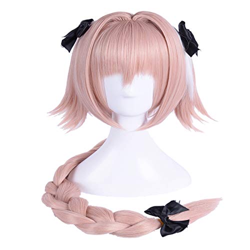 SUNCOS Straight High Temperature Fiber Pink Longer Cosplay Wigs Synthetic Anime Hair...