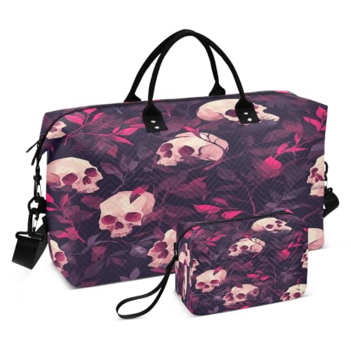 Kit sac de natation et maquillage crâne rouge idéal pour le sport et weekend