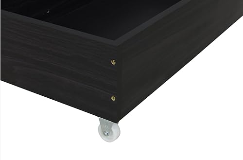 Miniatura 23 de Base de cama flotante tamaño Queen con luces LED y carga USB, marco de cama LED de plataforma tapizada moderna, no necesita somier (blanco-1)
