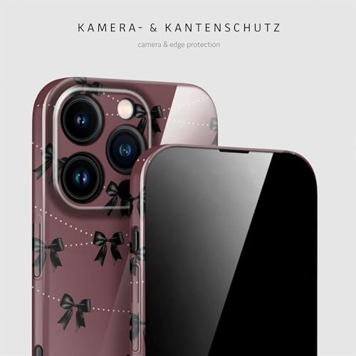 Coque iPhone 16 Pro nœud rouge et noir ONEFLOW rigide chic - 2