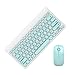 Produktbild DKZ Drahtlose Tastatur Und Maus Kombiniert, 2.4G Wireless Wiederaufladbare Tastatur Und Maus, Mit USB-Empfänger, Geeignet Für Laptop/Computer-Maus,Grün