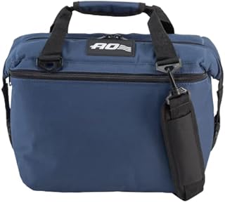 AO Coolers Original Soft Cooler with High-Density Insulation, Navy Blue, 12-Can