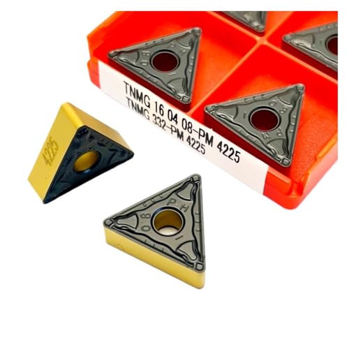 Indexable Carbide Lathe Tool 10PCS TNMG160404 TNMG160408-PM 4225 Hard Alloy External Turning Tool Cutting Lathe Tools(TNMG160408-PM 4225)