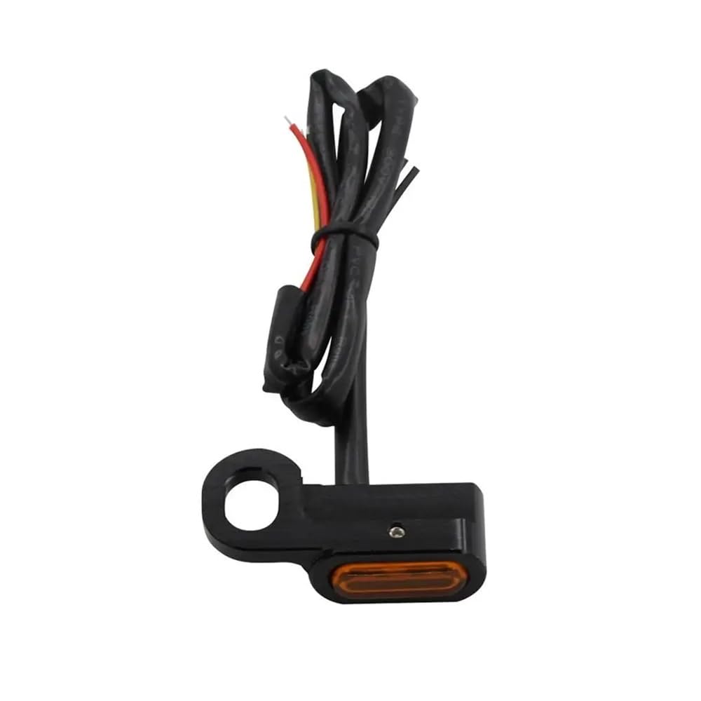 Faro Posteriore Stop Running 2 pezzi alloggiamento nero lente ambra moto LED indicatore di direzione anteriore posteriore lampada spia