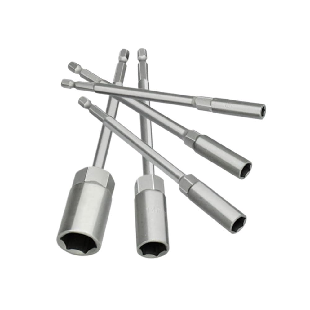 Żeńskie gniazdo Torx, zestaw bitów do nakrętek głębokich 150 mm, gniazdo udarowe, chwyt sześciokątny, szybki adapter, śrubokręt, wiertło do elektronarzędzi 5,5-19 mm (7 mm-1 szt.) (3 szt. (17, 18, 19
