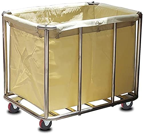 ZJFHEYUO Carritos móviles Bolsas extraíbles con cesto para Ropa Carrito de Ropa Grande y Grueso con Ruedas Cesto para Ropa Resistente Servicio de Hotel Recogida de Limpieza Cesta