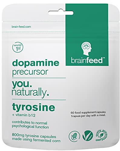 brain feed tyrosine | 60 capsules - 1 per dag | 800 mg | dopamine-supplementen | Vervaardigd in het VK