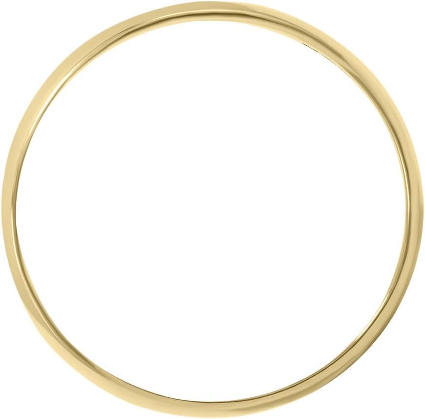 TimeLess Classics Solid 14K Yellow Gold Plain Wedding Band Available in 1MM-5MM Gold Jewelry For Men Women