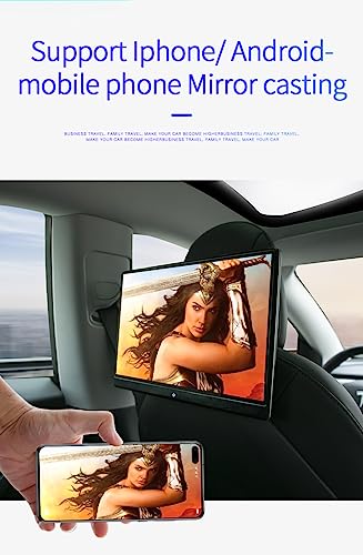 14 inch Android Car TV Headrest Monitor Tablet for Back seat,Universal Support Phone Wireless Mirror Link Touch Screen,with WiFi/Bluetooth/HDMI/USB/FM/Airplay Video Player 3G ram+16G ROM(2*pcs)