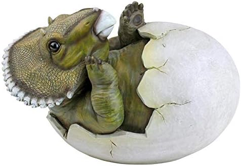 Design Toscano Baby Triceratops Dino Egg Statue