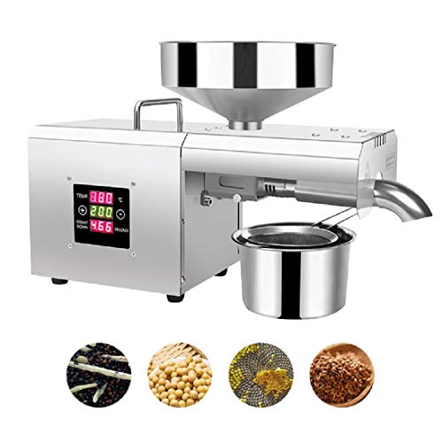 Automatic LCD Touch Screen Intelligent Control Panel Oil Press Household FLaxseed Oil Extractor Peanut Oil Press Cold Press Oil Machine 610W