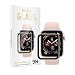 countingsheep 2 Pack - Liquid Tempered Glass Screen Protector Compatible for Apple Watch Full Coverage Protective Foil 9H 2.5D (40MM)