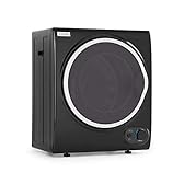 KLARSTEIN Jet Set 2500 - Asciugatrice a Evacuazione, Carico Frontale, 850 W, Posizionamento Libero/Incasso, Classe C, 2,5 kg, Elemento PTC, Fino a 60 °C, Timer: 20-200 Minuti, Compatta, Nero