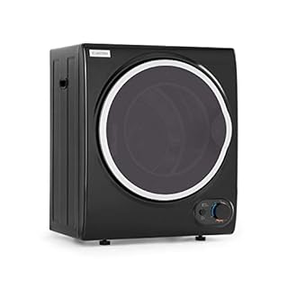 KLARSTEIN Jet Set 2500 - Asciugatrice a Evacuazione, Carico Frontale, 850 W, Posizionamento Libero/Incasso, Classe C, 2,5 kg, Elemento PTC, Fino a 60 °C, Timer: 20-200 Minuti, Compatta, Nero