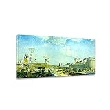  ZHPLIX Sir William Russell Flint St Malo Tableaux d\'art Reproductions de peintures célèbres Impressions sur Toile Décoration Murale de Bureau 20 x 36 cm encadrée