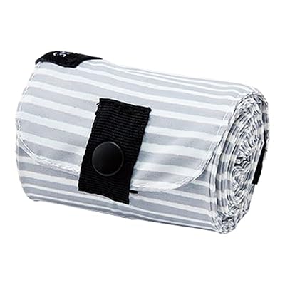 Shupatto - Borsa shopping giapponese compatta pieghevole, taglia M, a righe, 32 x 32 cm, colore: Bianco, Bianco a righe, 32 x 32 cm, Contemporaneo