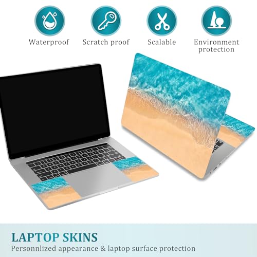 Image of Laptop Notebook Skin Sticker Cover Decal, 12 13 13.3 14 15 15.4 15.6 inch Laptop Vinyl Skin Sticker Cover Art Protector Decal Universal, Beach