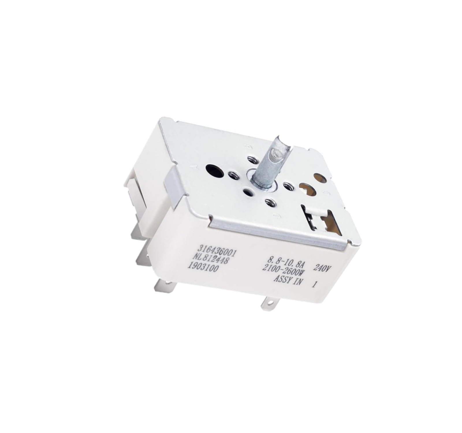 Interrupteur de rechange blanc 316436001 pour brûleur de cuisinière Mengfan NT-R68C