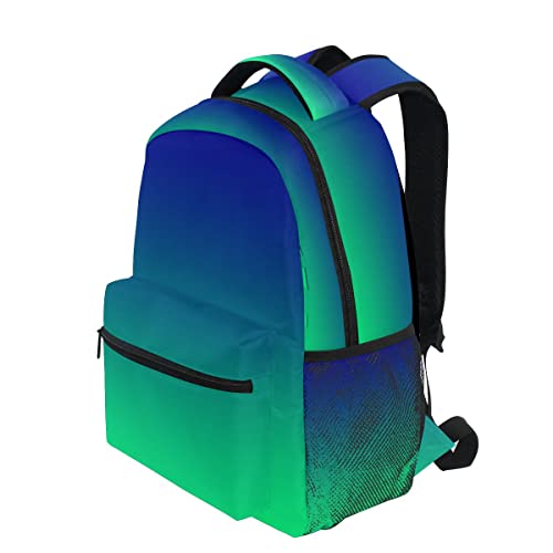 Dark Blue Green Backpack for Boy Girl Bookbag School Bag Daypacks for Women Dark Blue Green 013