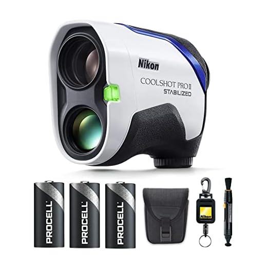 Nikon 6 x 21 CoolShot Pro II Stabilized Laser Rangefinder 16758 Bundle with Nikon Lens Pen, Rangefinder Tether and Batteries (6 Items)