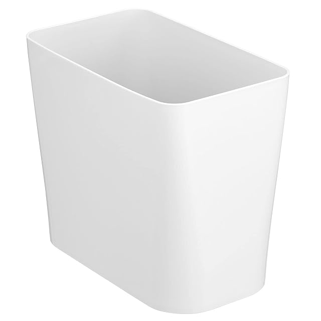 mDesign Plastic Small 3-Gallon Wastebasket Trashcan Container Bin - for Bathroom Bedroom Kitchen Home Office Laundry Room -