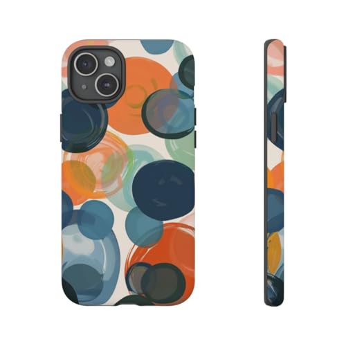 Coque rigide iPhone 15 Plus orange abstrait pour styliser votre look