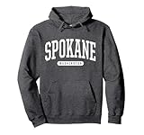 Spokane Hoodie Sweatshirt College University Style WA USA Pullover Hoodie
