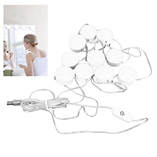 Luz LED para espejo con 10 bombillas regulables y cable retráctil 4