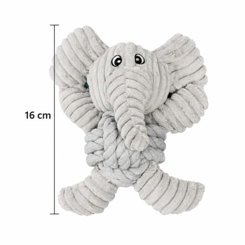 Aimé - Jouet Peluche Éléphant pour Chien - Doudou Doux Et Agréable Au Toucher - Accessoire Interactif pour Tous Types de Chiens - 16 cm – Image 4