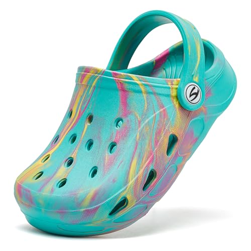 HOBIBEAR Toddler Cartoon Garden Clog Teal