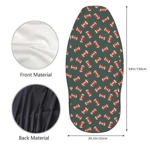 Flat American Footballs 2 Pcs Car Seat Covers Set Vehicle Front Seat Protector Auto Interior Accessories Protetors Car Mat Covers Universal fit Most Car SUV Van Truck2