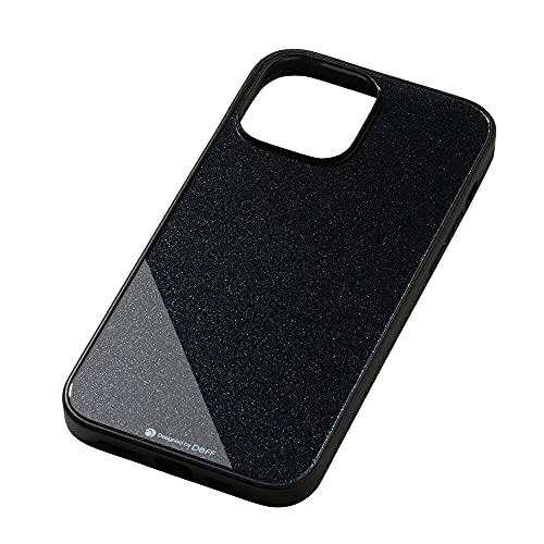 Deff �f�B�[�t Hybrid Clear Case Etanze �w�ʂɉ��w�����K���X iPhone 13 Pro Max �p ���^���b�N�u���b�N