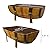 Aoutrow 15.43In 2 Pack Rustic Barrel Planters, Decorative Outdoor Garden Backyard Planter with Legs, Metal Flower Pot Half Barrel Planter Box, Brown