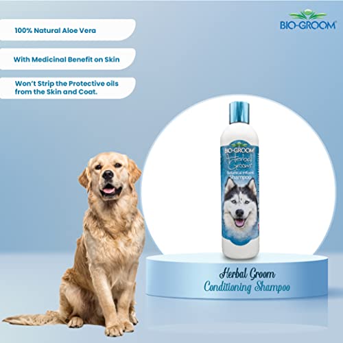 Image of Bio-Groom Herbal Groom Conditioning Shampoo for Dogs, Replenish Dogs Moisture and Maintain Coat Healthy, Silky, Shiny, Nourishes Skin and Keep Them Smelling Fresh, 355 ml | Herbal conditioning shampoo for healthy skin and shiny coat.