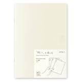 DESIGNPHIL 15303006 Midori Notebook, MD Notebook, Light, A5, Unruled, Set of 3, A
