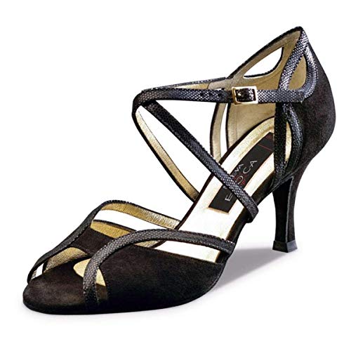 Chaussures de danse salsa et tango pour femme Shakira noires confortables talon 8cm