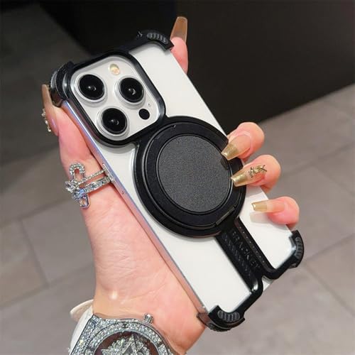 Coque iPhone 13 Pro Max en alliage design minimaliste haut de gamme noir armure