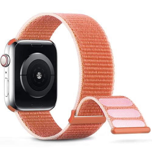 BNCXMO Nylon Sport Band compatible con banda 38 mm 40 mm 41 mm 42 mm 44 mm 45 mm Women Men Correa trenzada Compatible para iWatch Series 8/8/7/6/5/4/3/2 SE