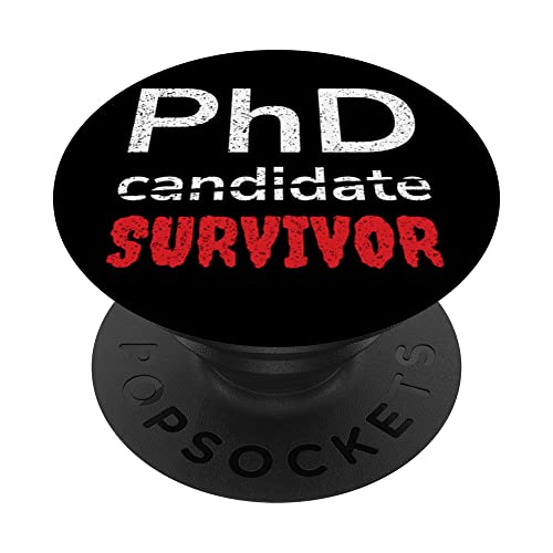 Doctoral PhD Survivor Graduated Doctor Graduate Graduation PopSockets PopGrip Interchangeable