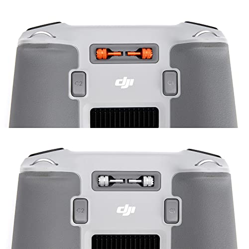 Mini 3 Pro/Mini 3 Sticks For Dji Rc/Rc 2, Aircraft Aluminum Alloy Controller Thumb Oystick/Rocker Replacement Parts For Dji Mini 3 Pro/Mini 3/Air 3 Accessories (Orange & Silver) #TOP3