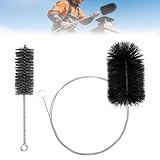 MaciRept 2 Stück Ofenrohrbürste Set,Ofenrohrbürste,Schornsteinfeger bürste,Profi Reinigungsbürsten aus Stahldraht mit Flexibler Teleskopstange für Schornstein, Kamin, Rauchrohr & Lüftungskanäle