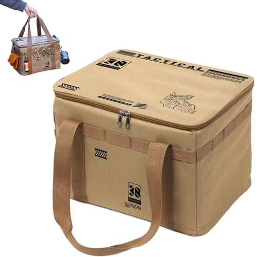 Bolsa de utensilios de cocina al aire libre, plegable de 30 L, organizador de viaje impermeable, organizador de viaje ergonómico para bebidas y alimentos, bolsa de camping de gran capacidad, soporte